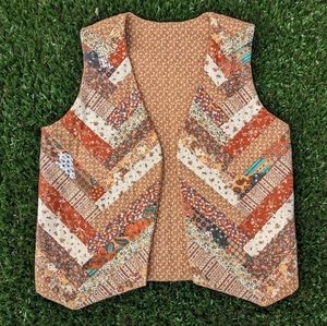 Vintage 1970s Handmade Quilt Vest